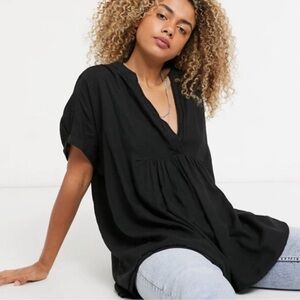 Free People Getaway With Me Tunic in Black Size Small